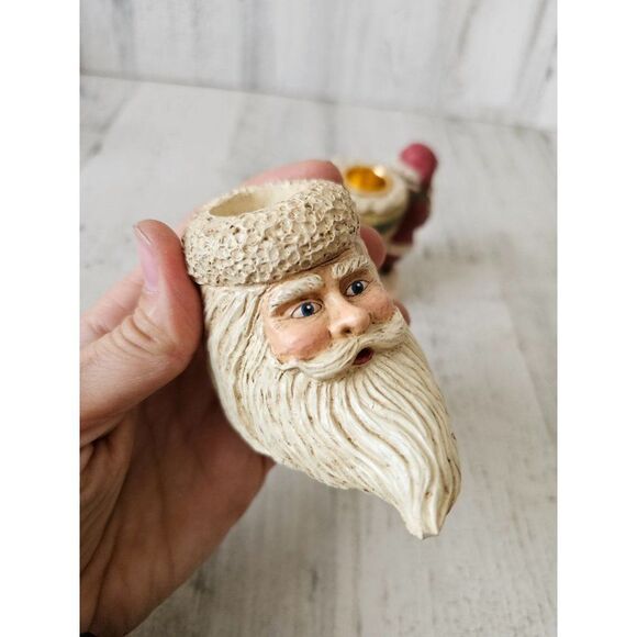 Kurt Adler Santa candle holder mini vintage Xmas decor - Picture 5 of 10